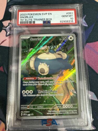 Pok Mon Tcg Snorlax Svp Black Star Promos Svp Holo Promo Promo Psa