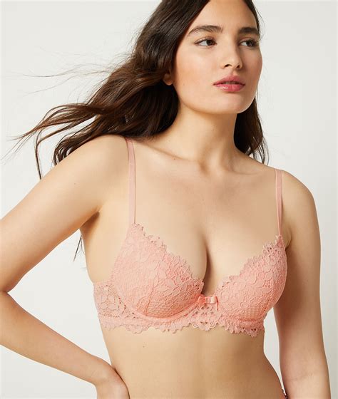 Bra No 2 Plunge Push Up Bra Success Abricot Etam