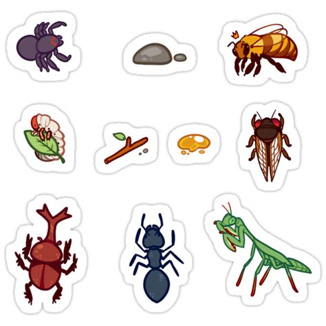 "Bug stickers" Stickers by hauntedhomo | Redbubble