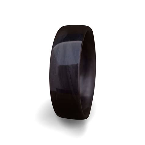 Carbon Fibre Ring Smooth Black Bezalelatelier