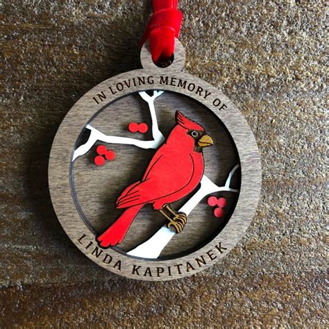 Cardinal Memorial Ornament Etsy