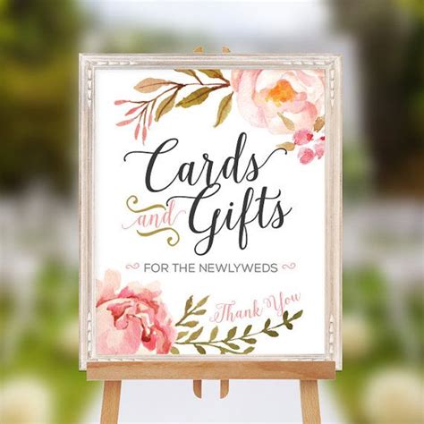 Printable Floral Wedding Sign Gifts and Cards | Floral Wedding Signs ...