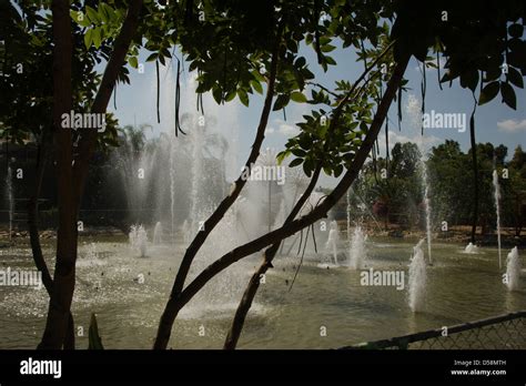 Garden Fountain Stock Photo Alamy