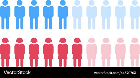 Demographic Statistic Element Male And Female Vector Image