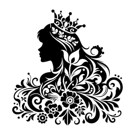 Premium Vector Princess Silhouette Vector Illustration