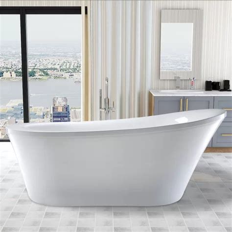 Vanity Art X Freestanding Soaking Acrylic Bathtub Wayfair