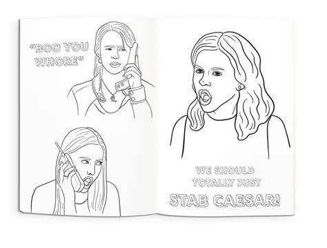 Mean Girls Coloring Book Longhand Pencils