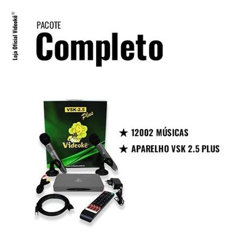 Aparelho Karaokê Videokê Vsk 2 5 Plus Completo Microsd Parcelamento