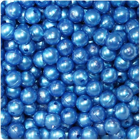 Beadtin Dark Blue Pearl Mm Round Craft Beads Pcs Walmart