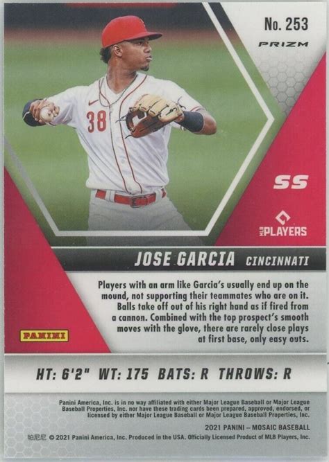 Panini Mosaic Jose Barrero Rookie Quick Pitch Silver Prizm Reds Rc