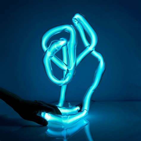 Neon Table Lamp – Blue Argon | Jochen Holz | The Future Perfect