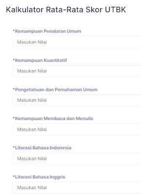 Cara Menghitung Nilai Snbt Utbk Secara Online Revesery