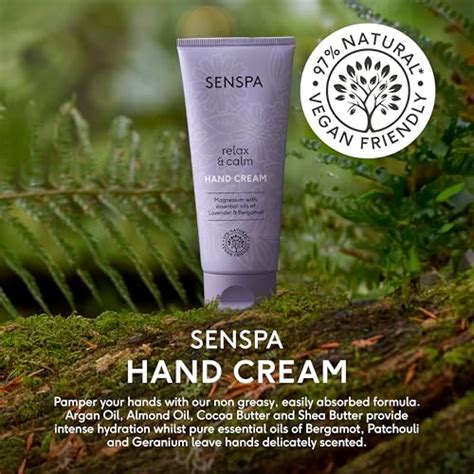 SenSpa Relax & Calm Lavender Hand Cream - Vegan Moisturising Body ...