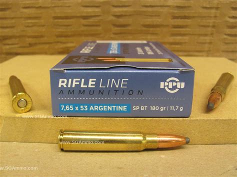 Round Box X Argentine Mauser Grain Soft Point Ammo By