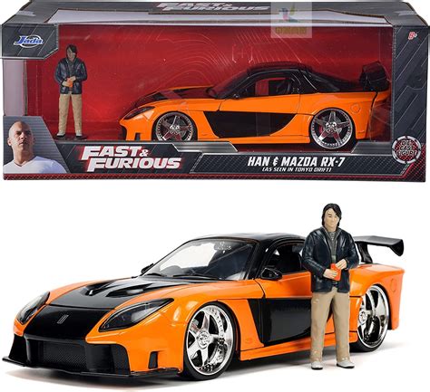 Jada Jiada 1 24 Tokyo Drift Han Mazda RX 7 Alloy Car Model Fast And