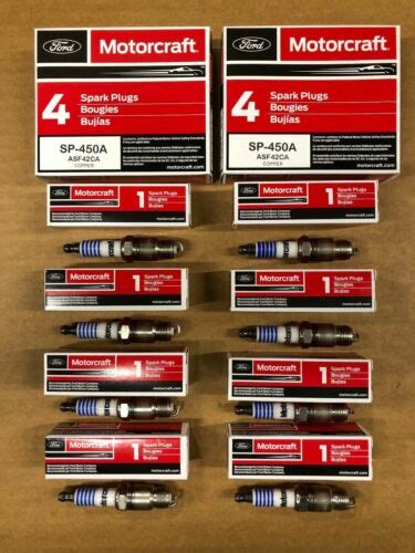 Set Of 8 OEM Genuine Ford Motorcraft Copper Spark Plugs SP450X ASF42CA