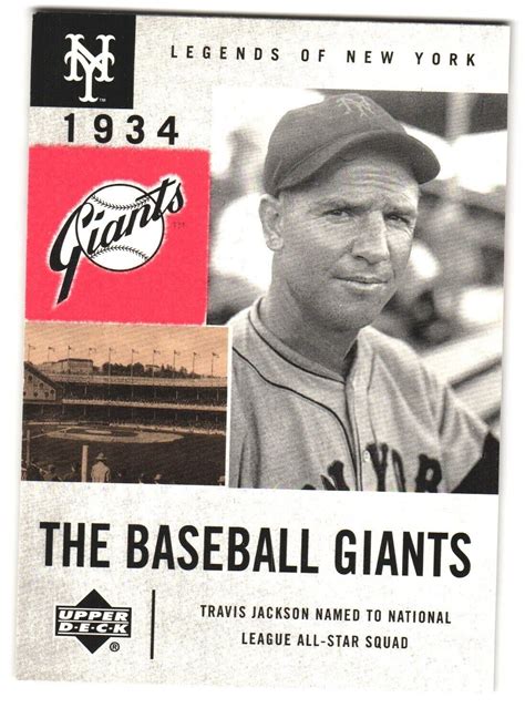 The Ny Giants Upperdeck Mlb Legends Of New York Card Logo