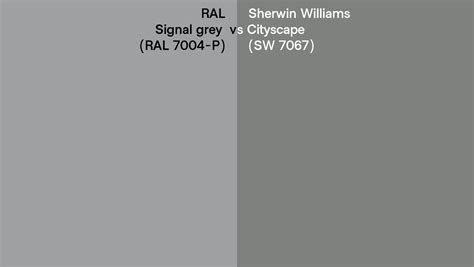 RAL Signal Grey RAL 7004 P Vs Sherwin Williams Cityscape SW 7067