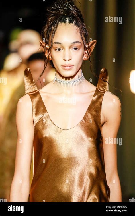 New York Usa Th Feb A Model Walks On The Runway At The