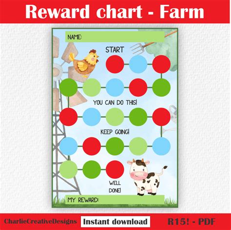 Reward chart - Farm – Charlie Creative Designs