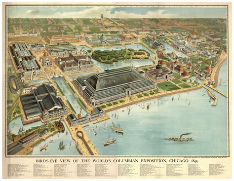 Chicago Illinois Columbian Expo Kroll Antique Maps