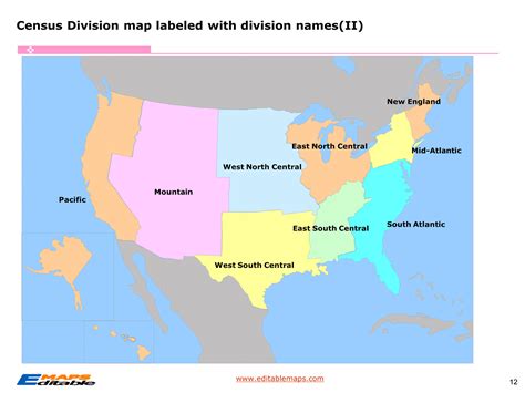 Us Regions Labeled Map