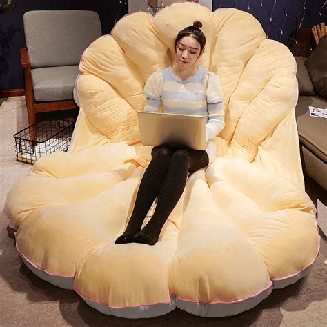 Giant Bean Bag Sofa With Padding Turtle Shell Chair Beds Cushion Doll