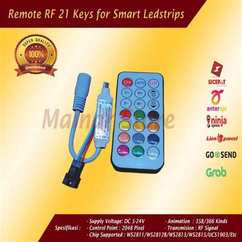 Jual 21 Key RF Smart Pixel RGB WS2811 WS2812 WS2812B Controller Di