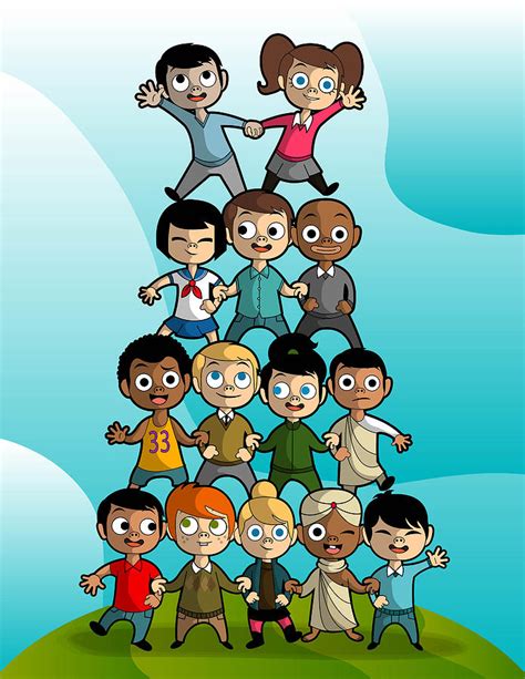 Human Pyramid Clipart