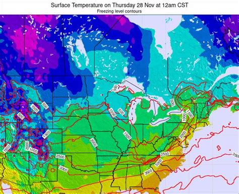 Minnesota Surface Temperature on Thursday 06 May at 1am CDT