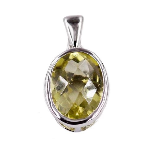 Ouro Verde Quartz Silver Pendant To Juwelo