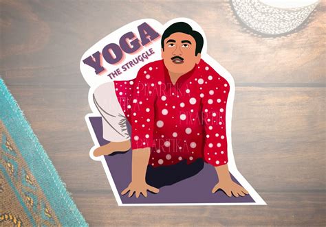 Jethalal Sticker Yoga Sticker TMKOC Tarak Mehta Ka Oolta Chasma Bollywood Sticker Desi Sticker ...