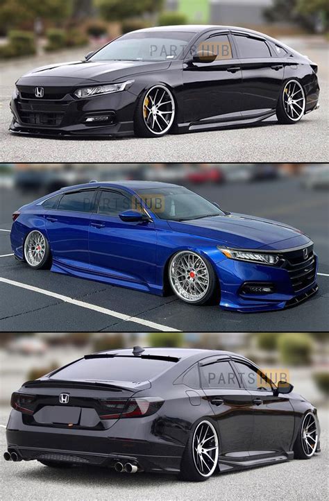 For 2018 22 Honda Accord Jdm 3d Wavy Mugen Style Window Visors Rain