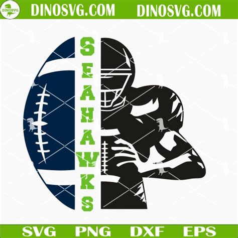 Seattle Seahawks Half Player Svg Seahawks Football Svg Nfl Football