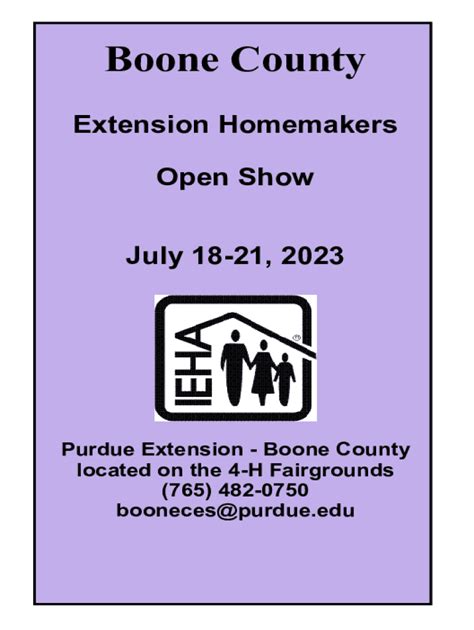 Fillable Online Extension Purdue Boone County 4 H Projects Purdue