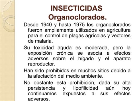 Plaguicidas clasificación química PPT