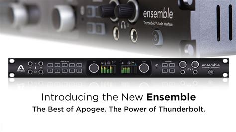 Apogee Ensemble 30x34 Thunderbolt Audio Interface Youtube