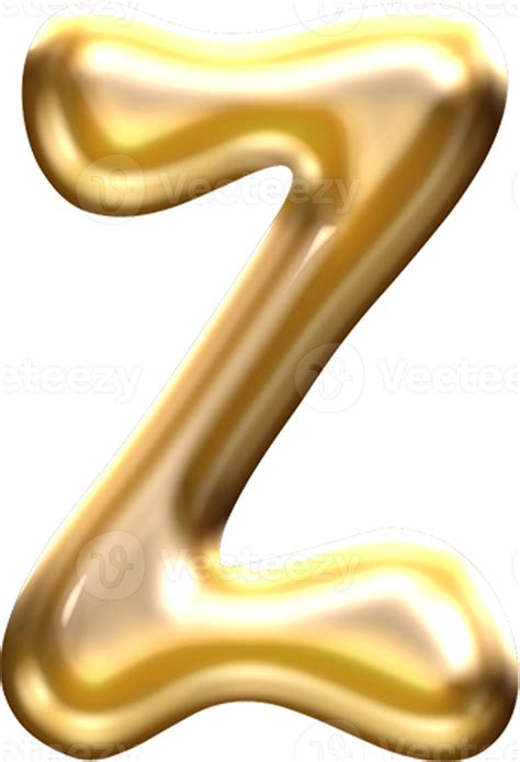 Golden Liquid Blob Alphabet Letter Z 36131226 Png