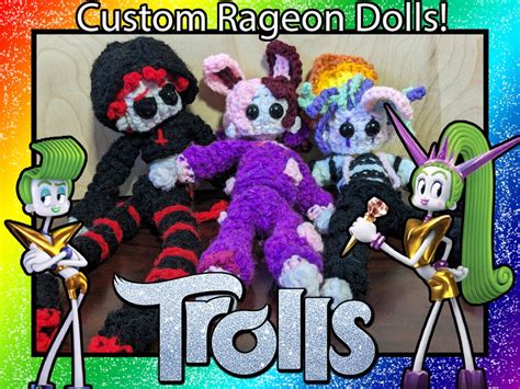 Trolls Rageon Custom Crochet Doll Mount Rageon , Mount Rageous , Velvet ...