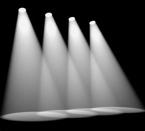 Single Spotlight Shining On Stage For Highlighting A Product Stock