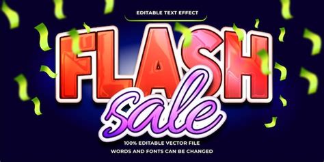 Effet De Texte De Promotion Texte De Vente Flash Modifiable Style De