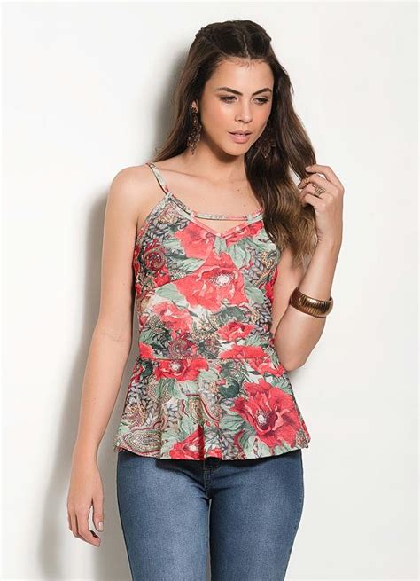 Blusa Floral Peplum De Al A Queima De Estoque