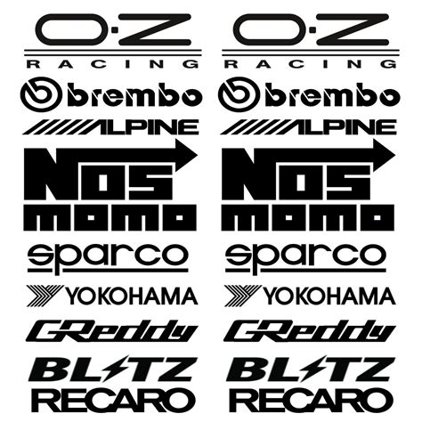 Racing Sponsor Brand Logos Vinyl Sticker Pack Vintage Stickers For
