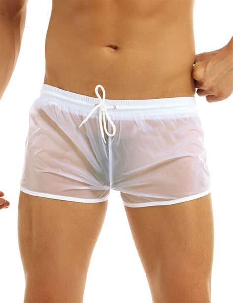 M Nner Boxershorts Transparente Freizeit Shorts Trunks Badeshorts