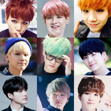 All Of Yoongi S Hair Colors That I Could Find But I M Probably Missing