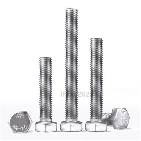 Hexagon Head Fully Threaded Set Screws A Stainless Steel Bolts M M