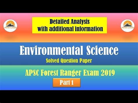 Environmental Science Solved Paper From Apsc Forest Ranger Exam