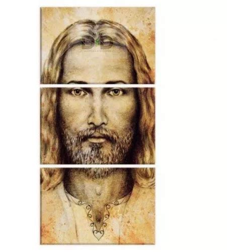 Quadro Decorativo Vertical Jesus Cristo Perfil Religioso Mm