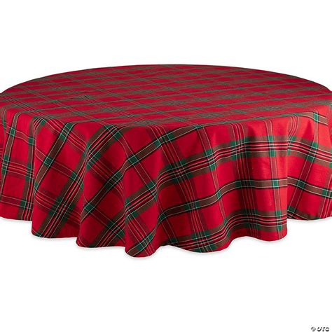 Holiday Plaid Tablecloth 70 Round