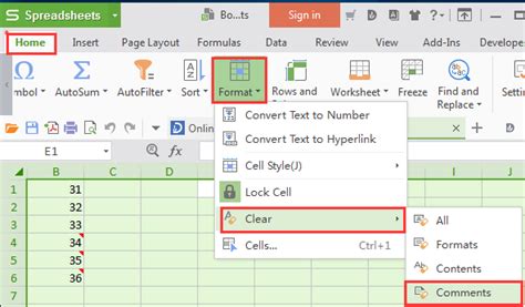 How To Add And Delete A Comment In Wps Spreadsheets